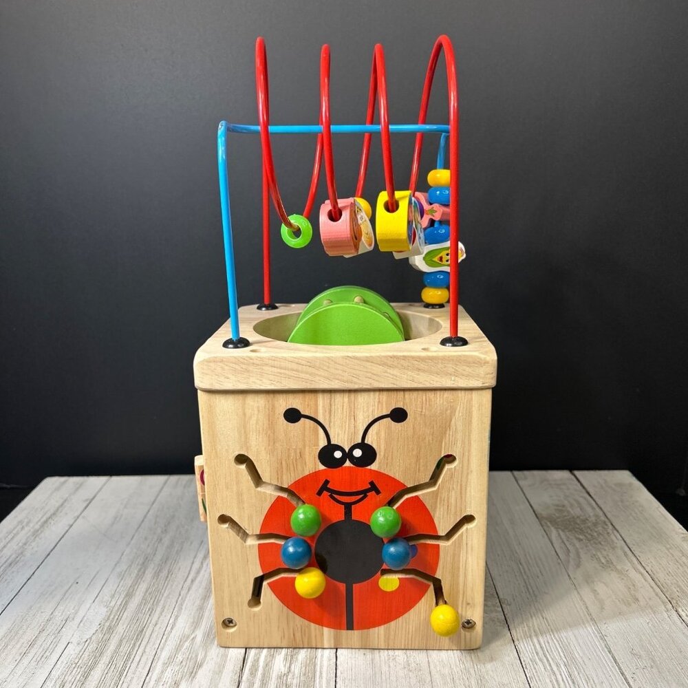 Wooden Activity Cube for Toddlers Montessori Toys Educational Toys  1-3 yrs Old - Picture 4 of 6